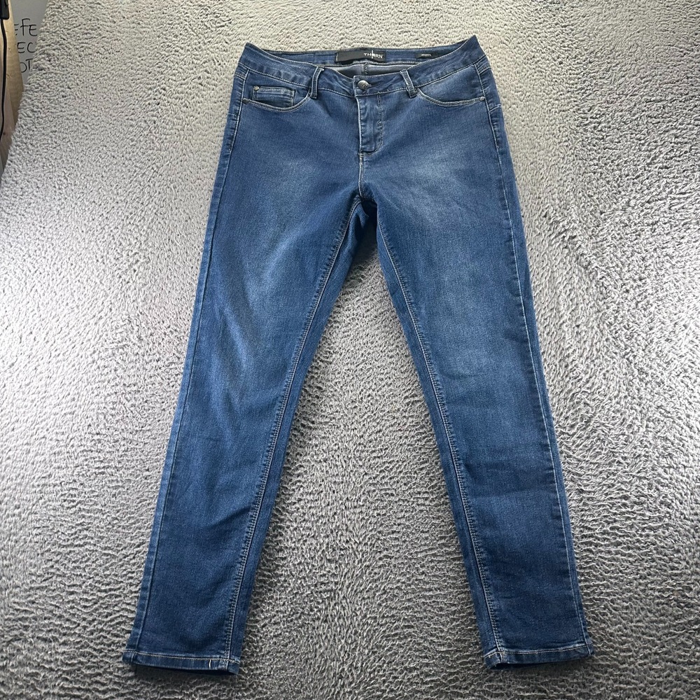 Thorn Universal Jeans Womens 12 Blue Cotton Denim Skinny Stretch Workwear Faded